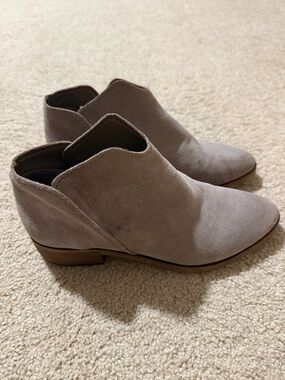 Dolce Vita Taupe Suede Ankle Booties